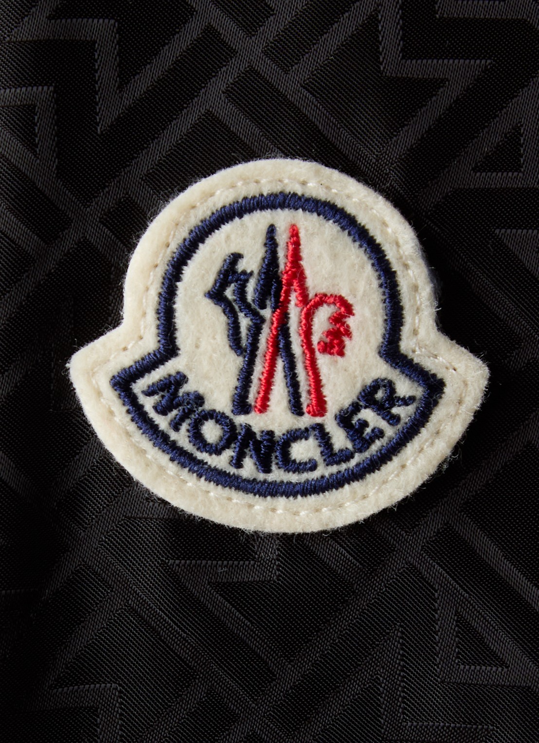 Moncler Vanoise jack met jacquard logoprint - detail 6 zwart