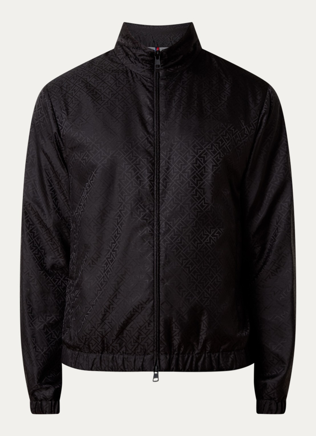 Moncler Vanoise jack met jacquard logoprint - voorkant zwart