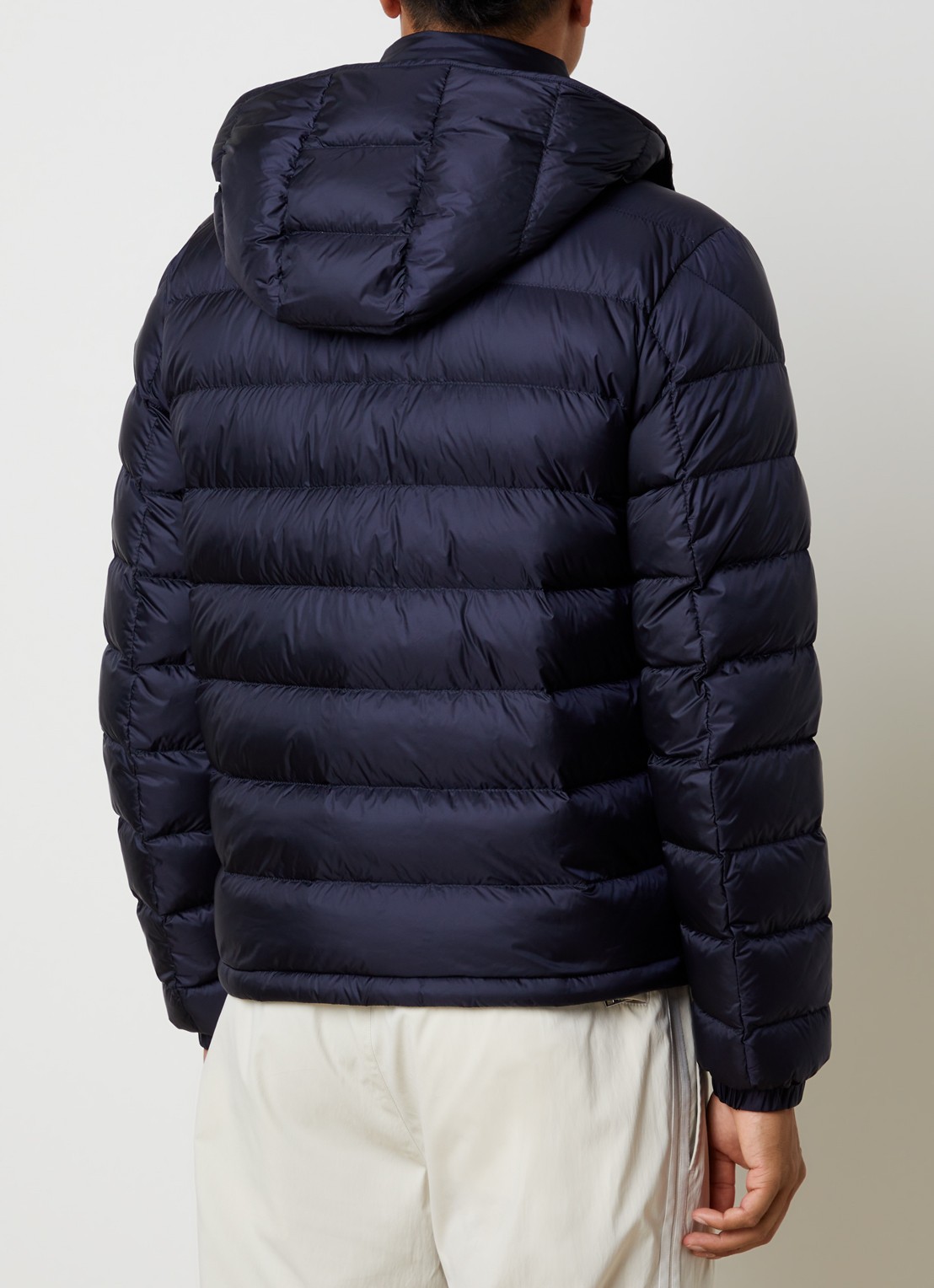 Moncler Verith pufferjack met donsvulling en afneembare capuchon - achterkant 4 donkerblauw