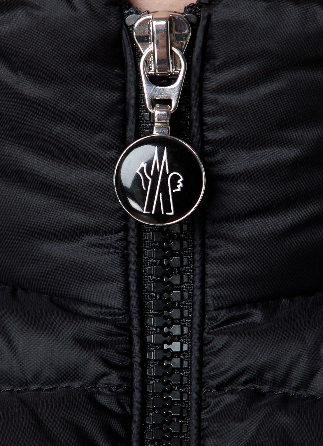 Moncler Vest van scheerwol met gewatteerd voorpand - detail 3 zwart
