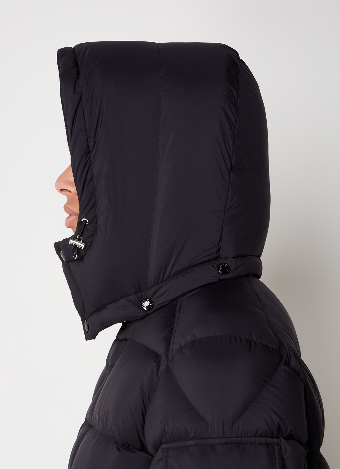 Moncler Vezere puffer jack met donsvulling en afneembare capuchon - detail 5 zwart