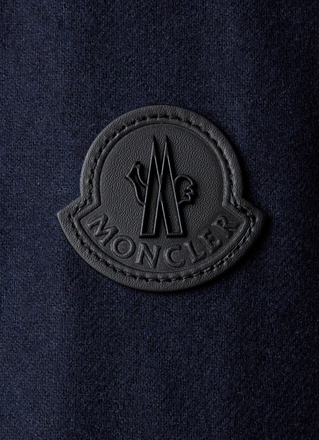 Moncler Villerest bomberjack in kasjmierblend met donsvulling - detail 6 donkerblauw