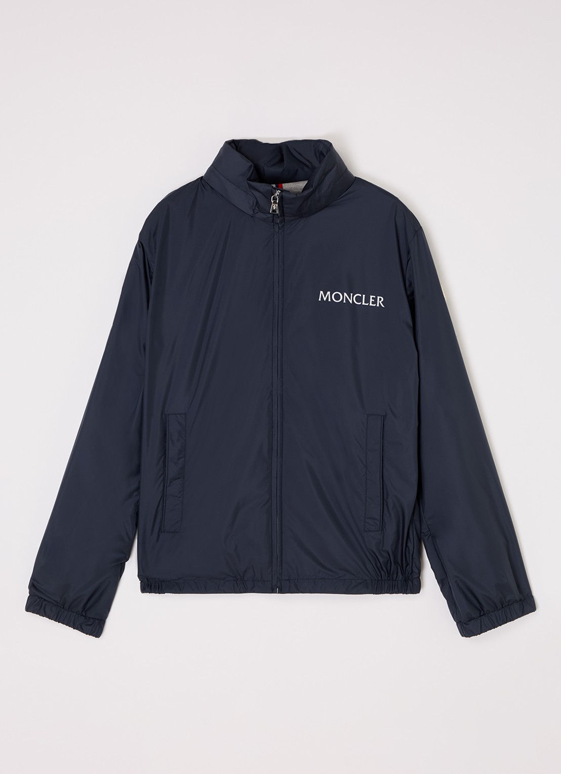 Moncler Warne jack met opbergbare capuchon - voorkant 2 donkerblauw