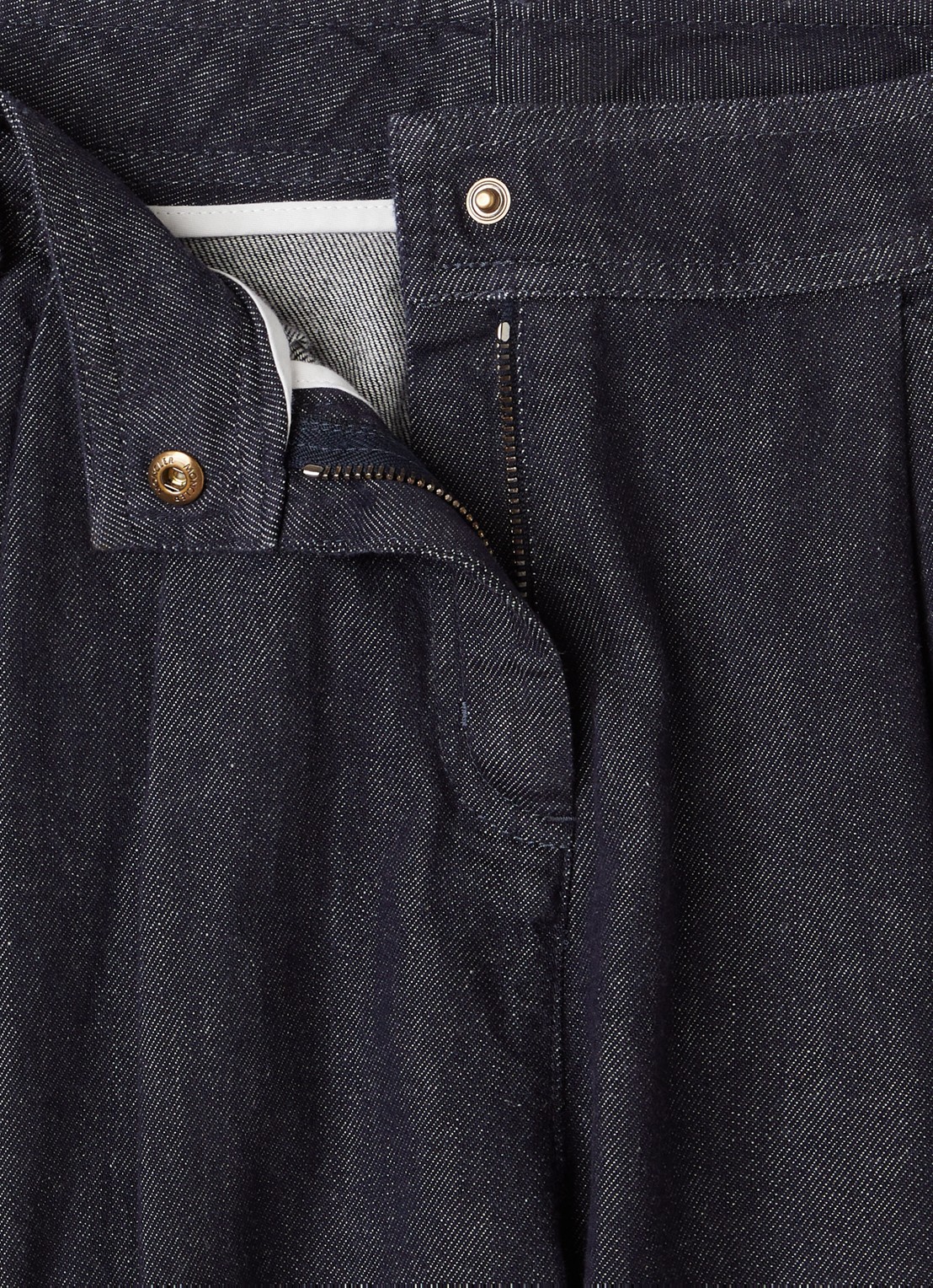 Moncler Wide leg jeans met plooidetail - detail 3 indigo