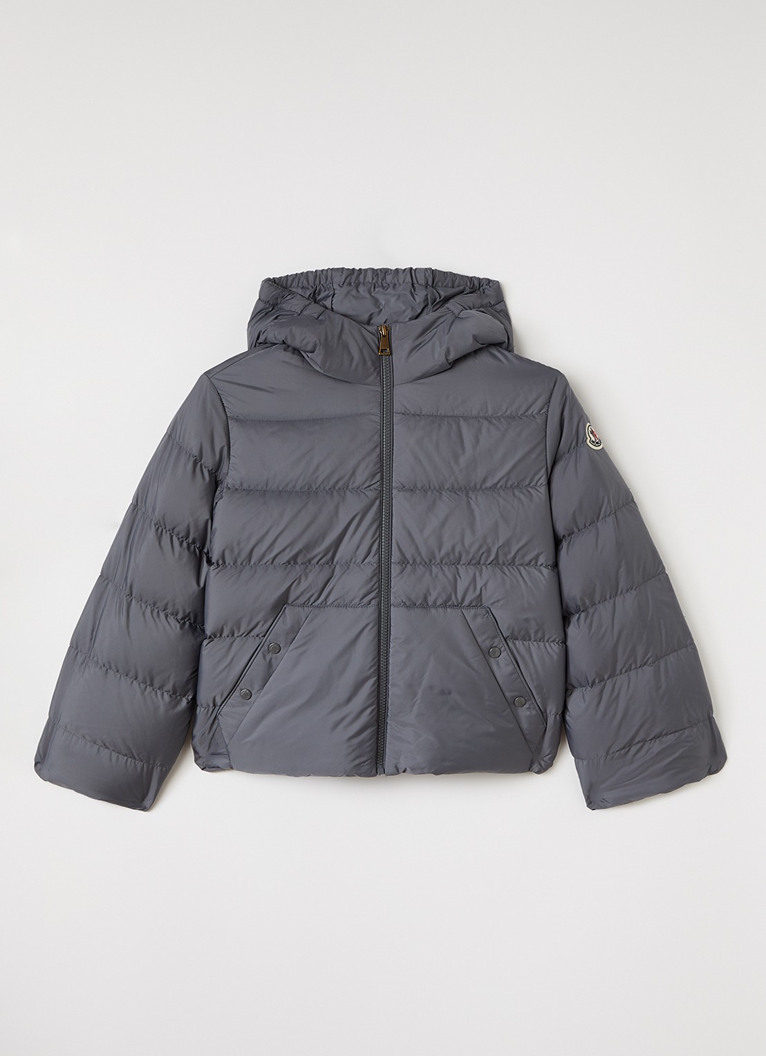 Moncler Xhante gewatteerd jack met donsvulling - voorkant 2 donkergrijs