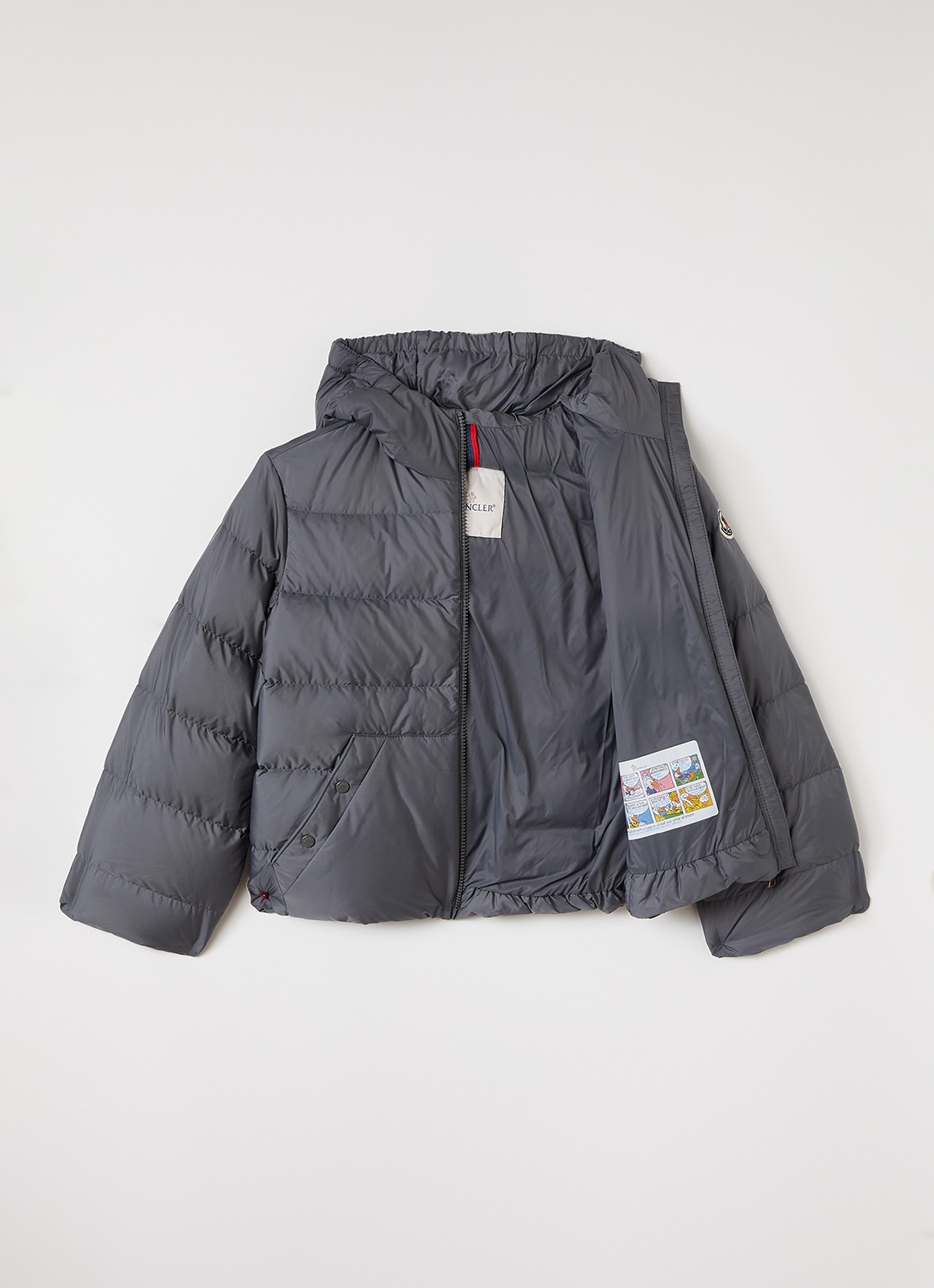 Moncler Xhante gewatteerd jack met donsvulling - voorkant 3 donkergrijs