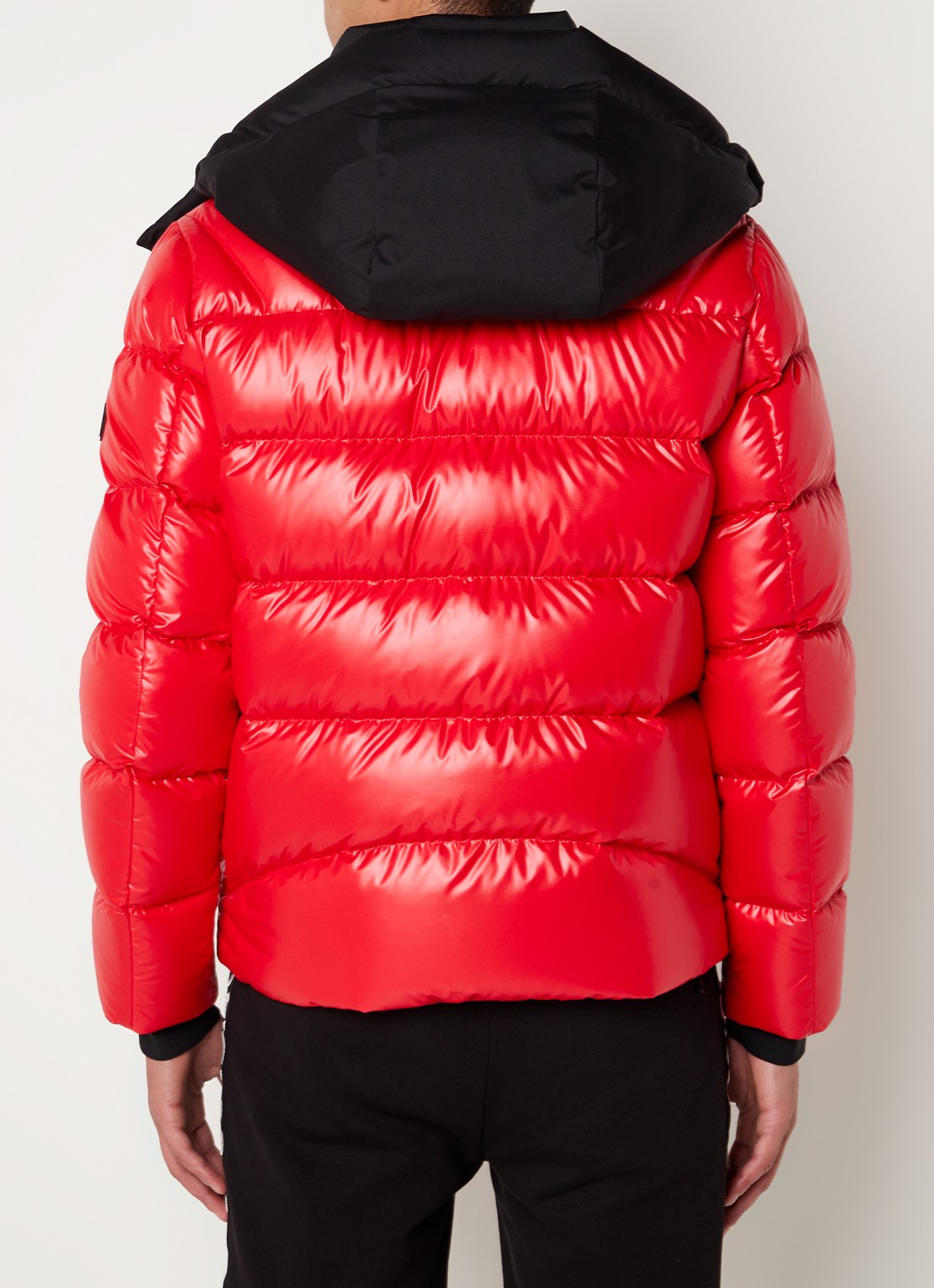 Moncler Zubair puffer jack met donsvulling en afneembare capuchon - achterkant 4 steenrood