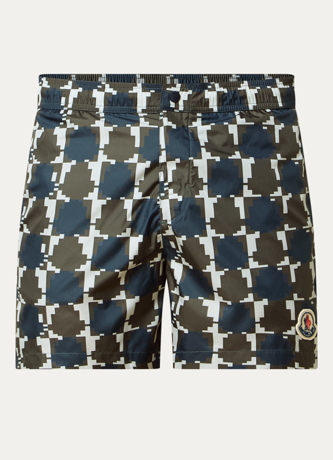 Moncler Zwemshorts met grafische print - voorkant 4 groen