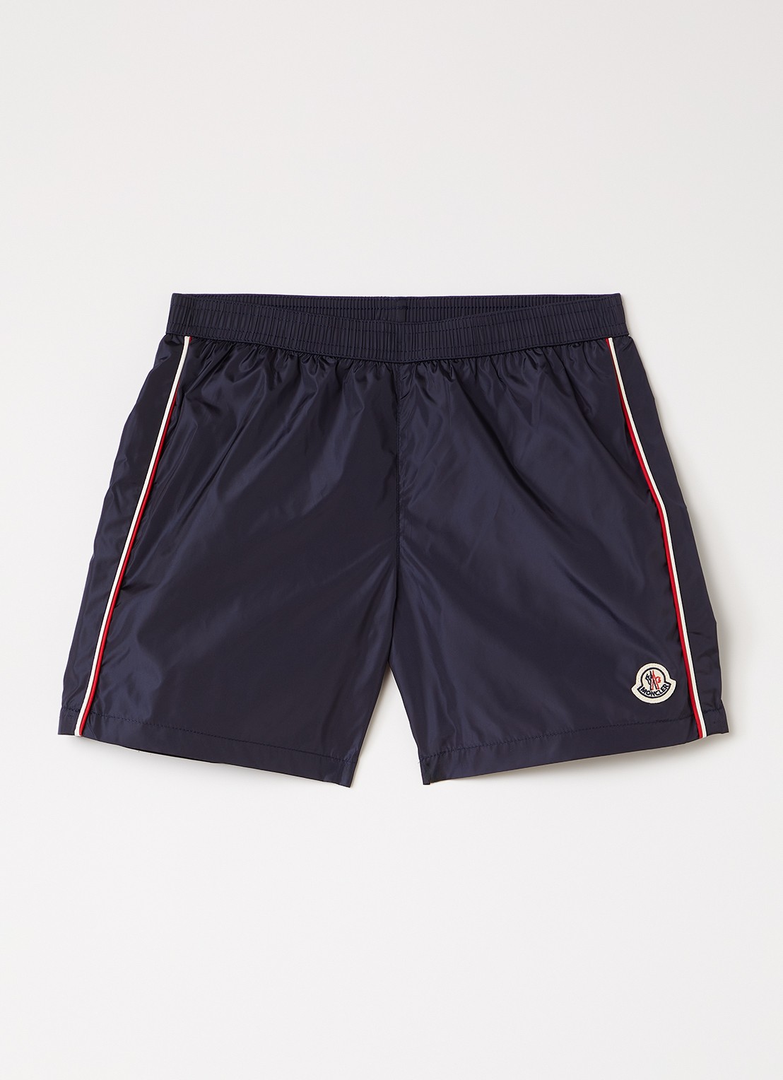 Moncler Zwemshorts met logo - voorkant donkerblauw