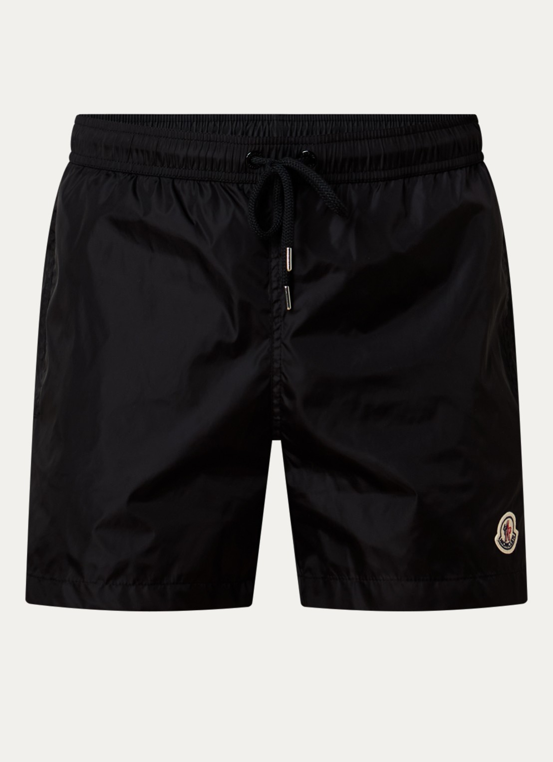 Moncler Zwemshorts met steekzakken en logo - voorkant 4 zwart