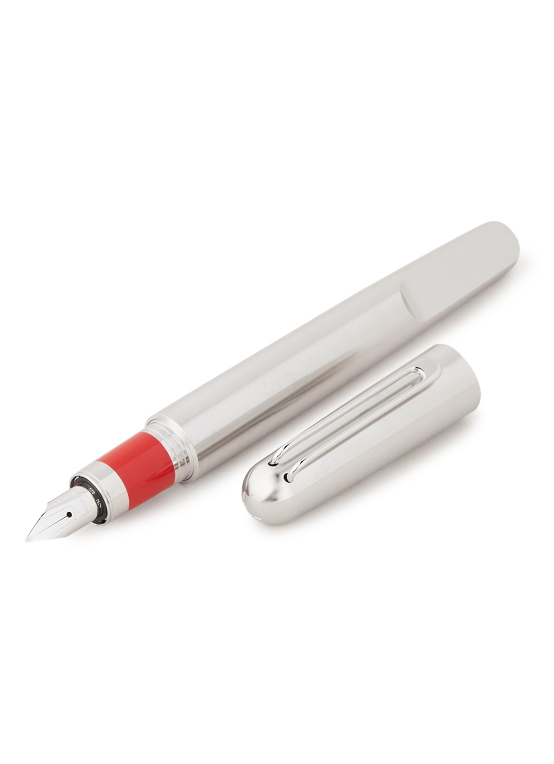 Montblanc M RED Signature vulpen - voorkant 2 zilver