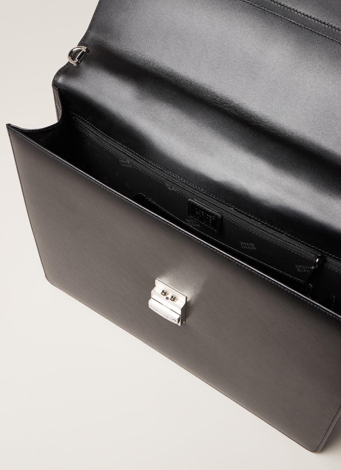 Montblanc Meisterstück Single Gusset businesstas van leer - detail 4 zwart