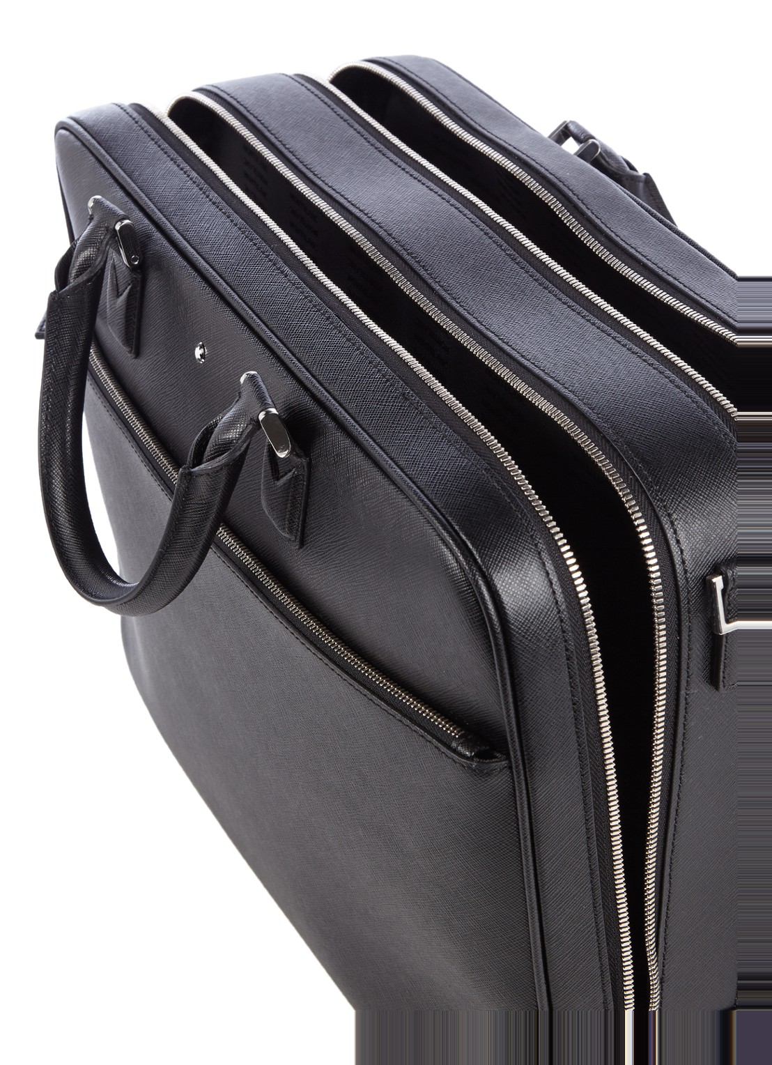 Montblanc Sartorial businesstas van leer - detail 2 zwart