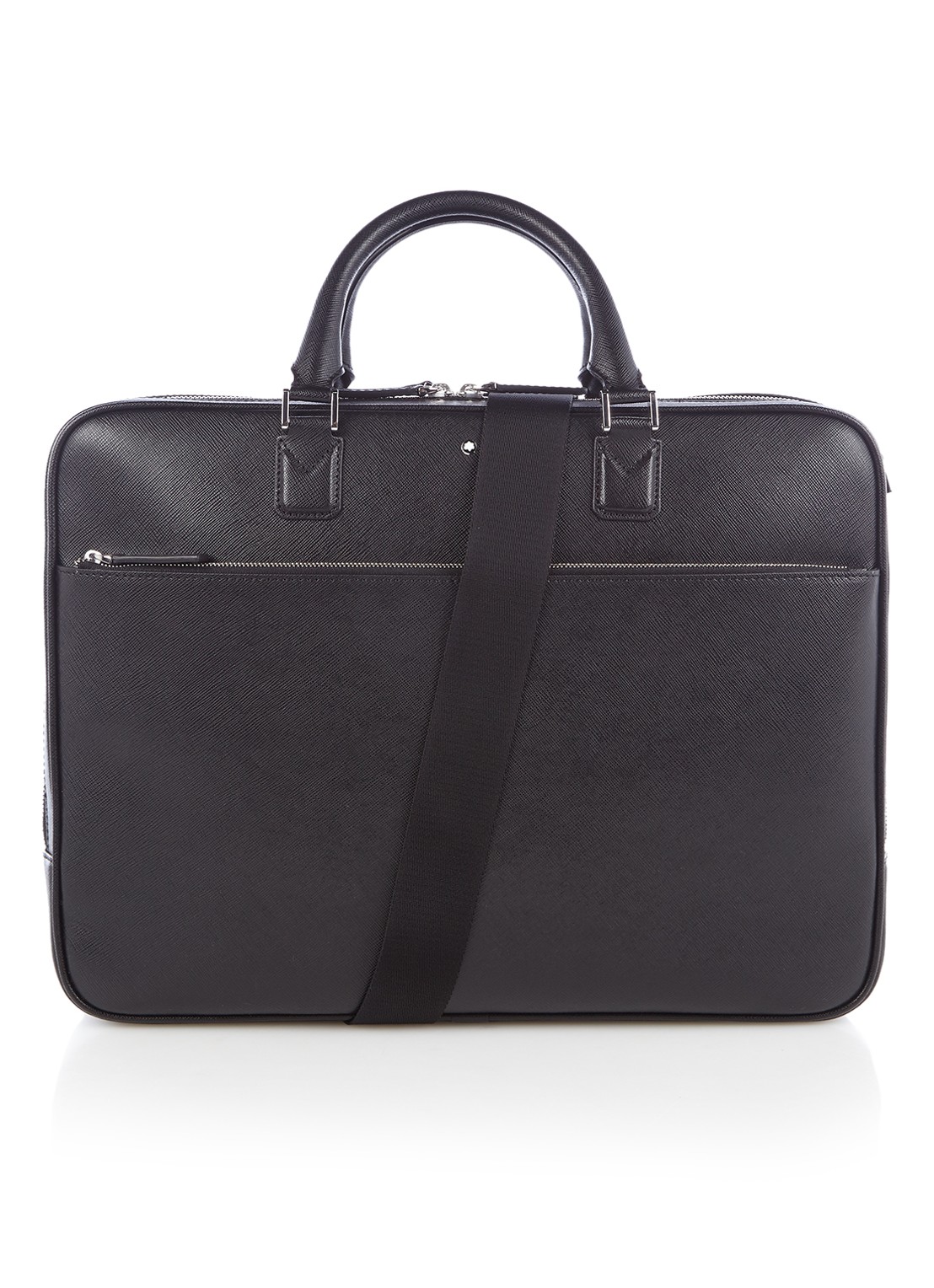 Montblanc Sartorial businesstas van leer - voorkant 3 zwart