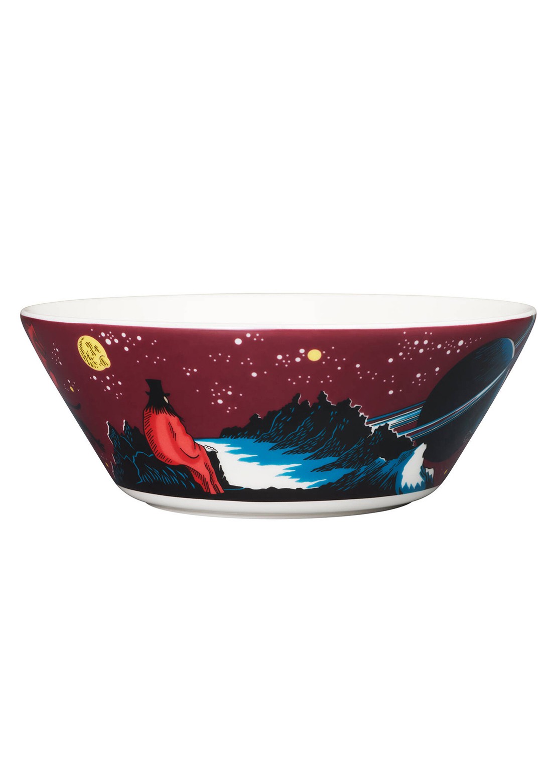 Moomin Arabia Hobgoblin kom 15 cm - voorkant aubergine
