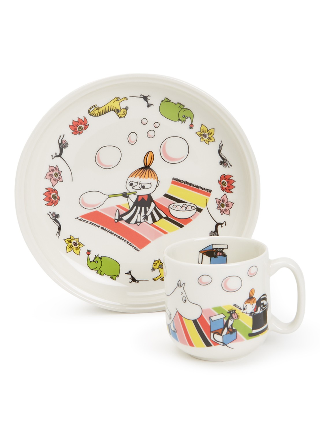 Moomin Arabia Little My kinderserviesset 2-delig - voorkant gebroken wit
