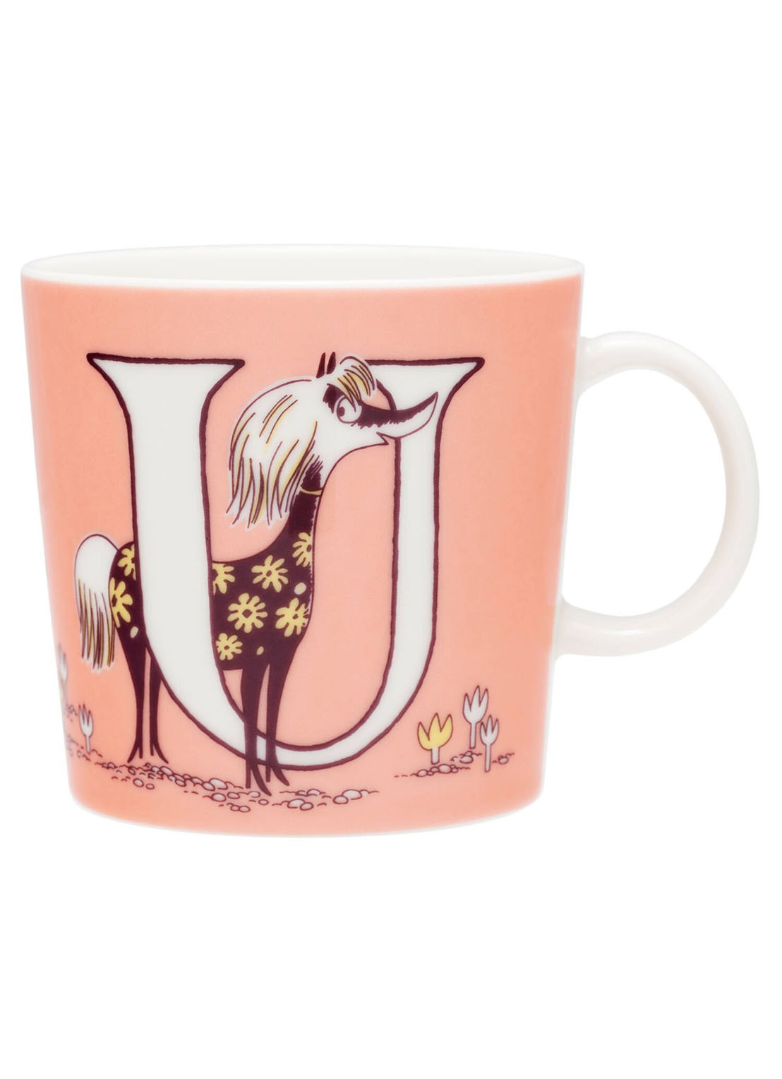 Moomin Arabia Moomin ABC U mok 40 cl - voorkant roze