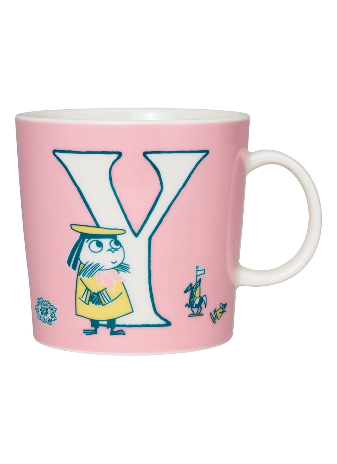 Moomin Arabia Moomin ABC Y mok 40 cl - voorkant roze