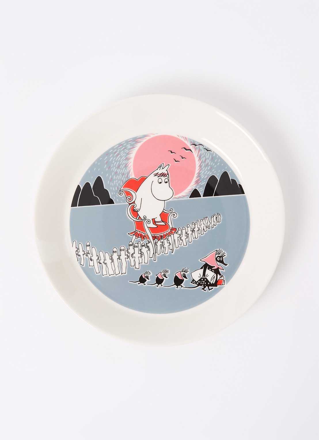 Moomin Arabia Moomin Adventure Moving ontbijtbord 19 cm - voorkant 2 grijs