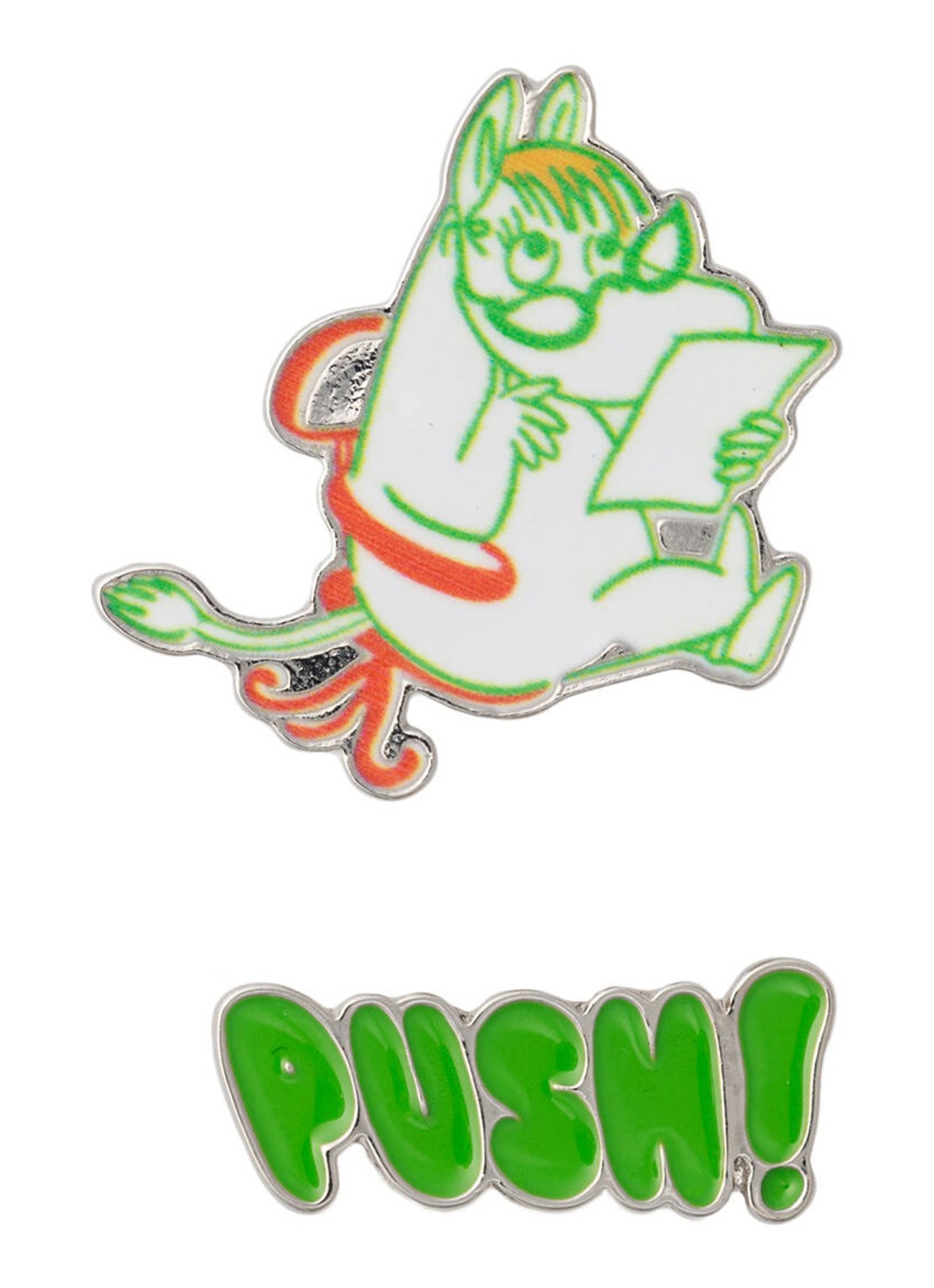 Moomin Arabia Moomin Boss Lady broche set van 2 - voorkant groen