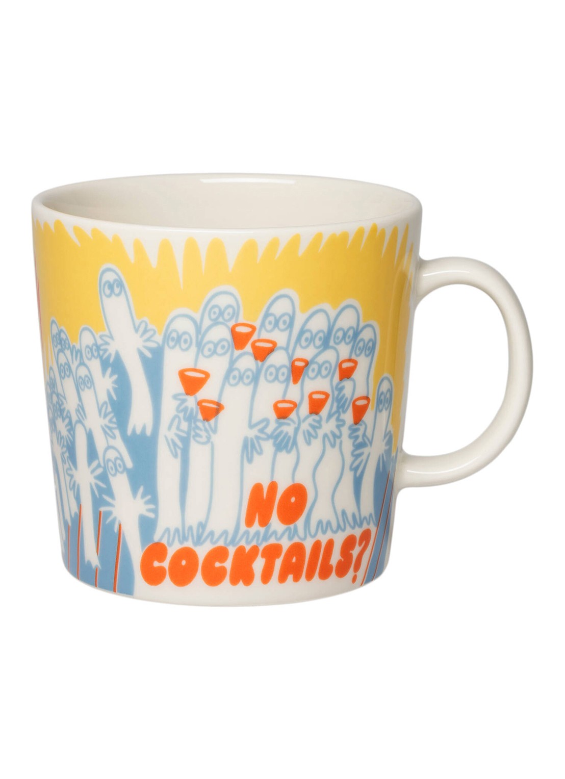 Moomin Arabia Moomin Feestwachtrij mok 40 cl - voorkant 3 geel