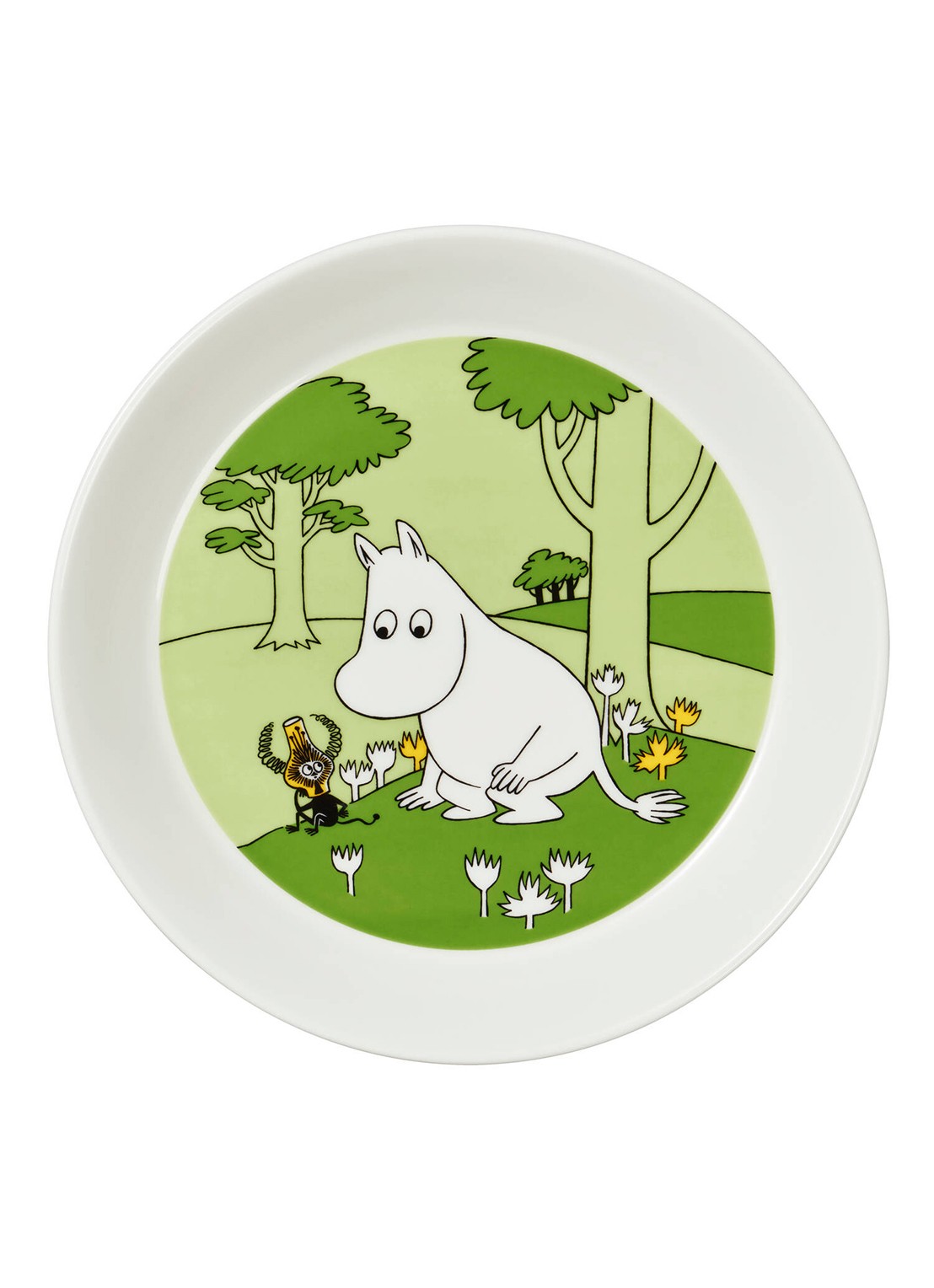 Moomin Arabia Moomin gebaksbordje 19 cm - voorkant groen