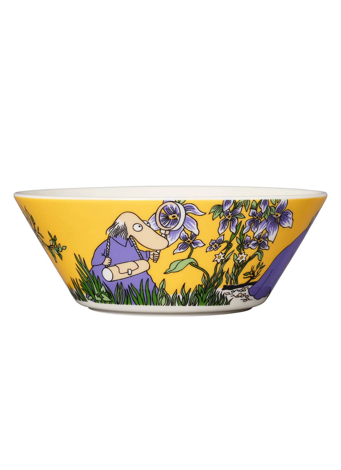 Moomin Arabia Moomin Hemulen kom 15 cm - voorkant geel