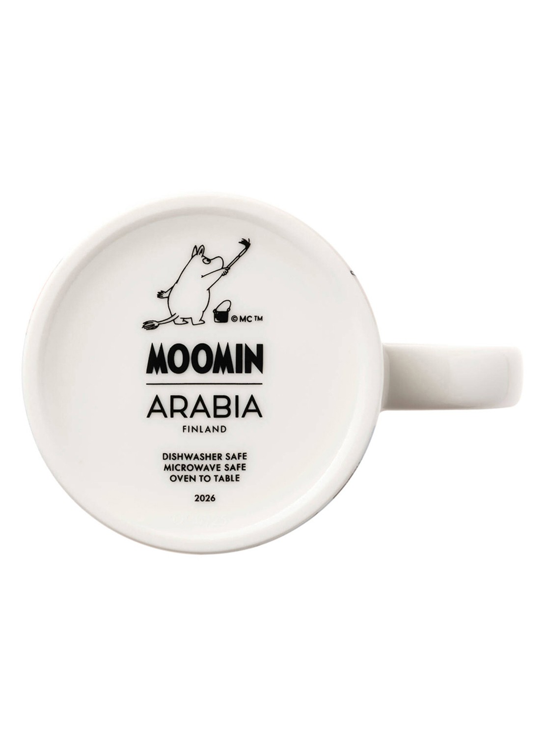 Moomin Arabia Moomin Holiday Rush mok 30 cl - achterkant 3 orange