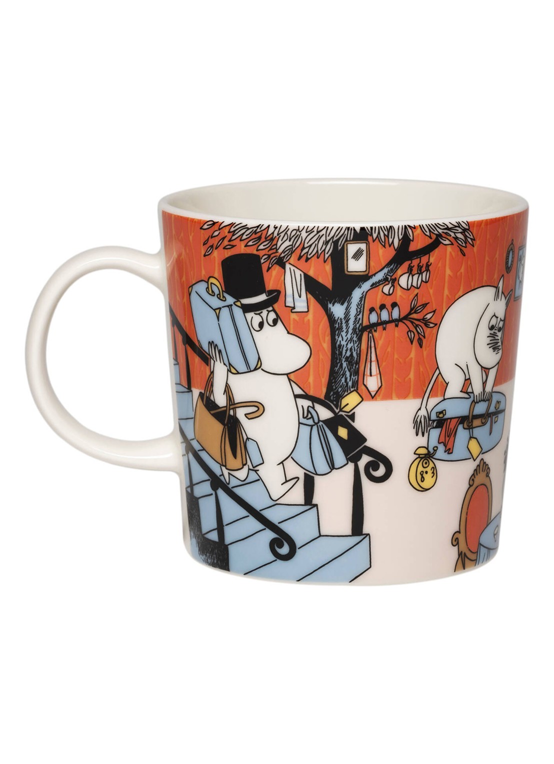 Moomin Arabia Moomin Holiday Rush mok 30 cl - voorkant orange