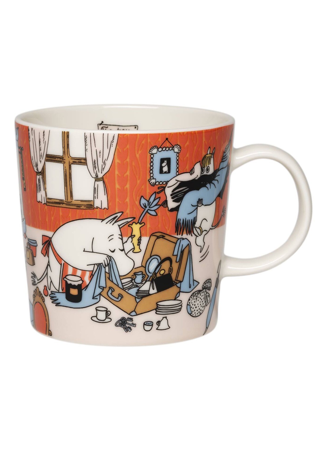 Moomin Arabia Moomin Holiday Rush mok 30 cl - voorkant 2 orange
