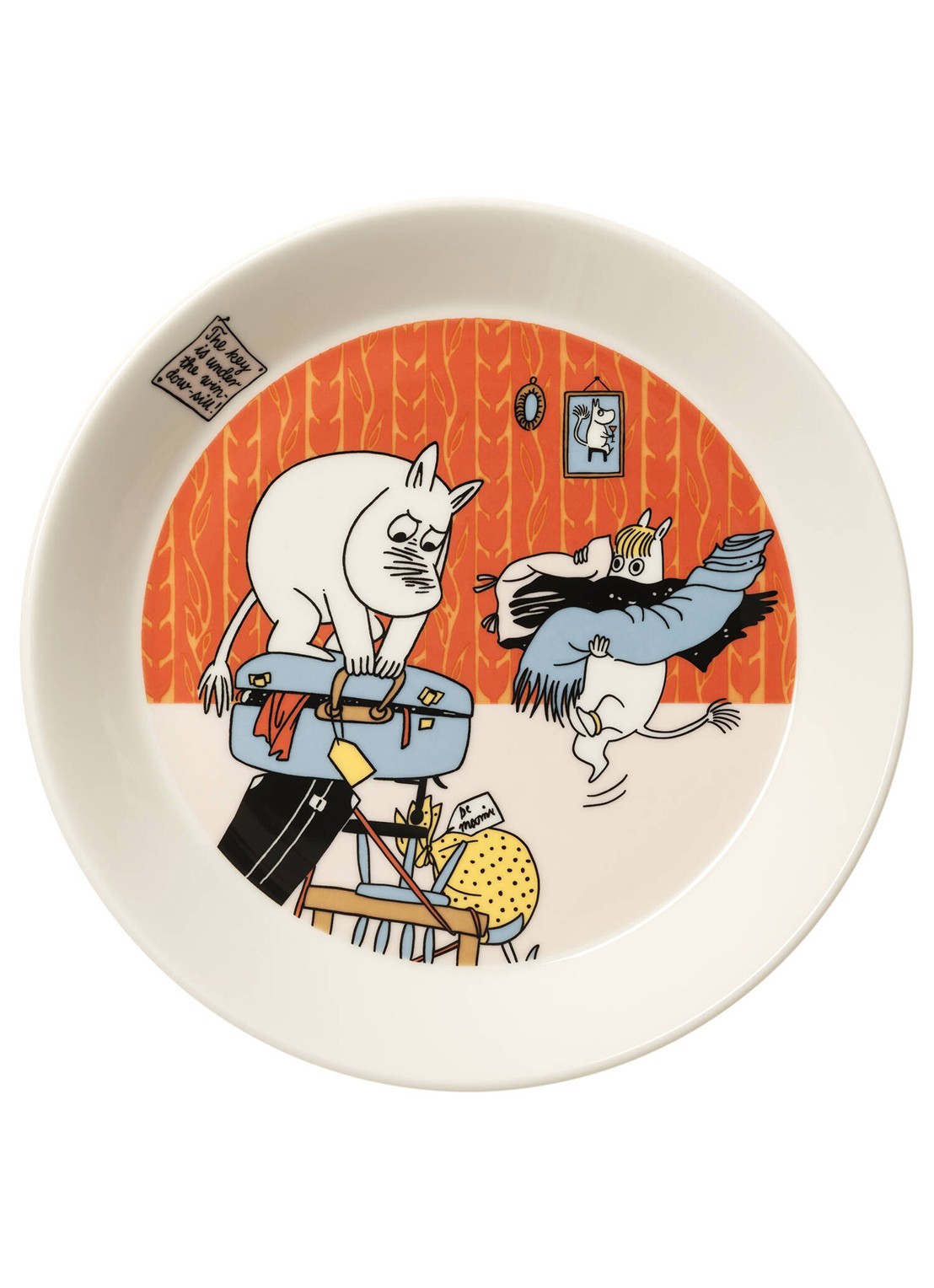 Moomin Arabia Moomin Holiday Rush ontbijtbord 19 cm - voorkant orange