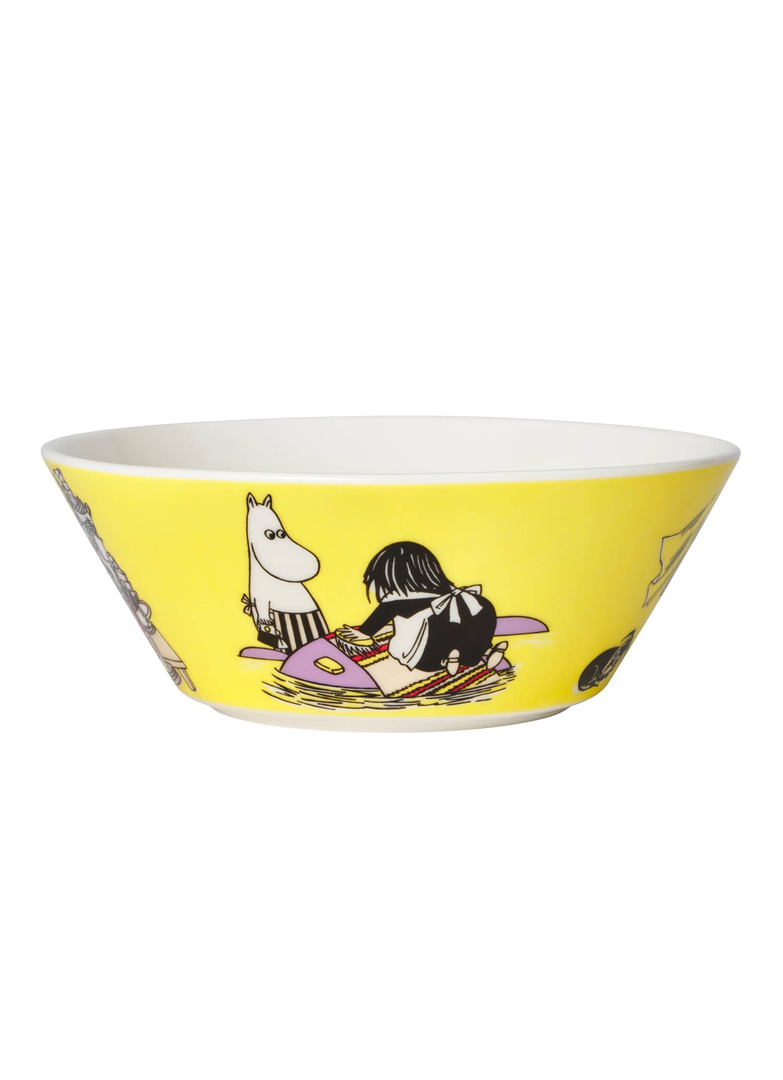Moomin Arabia Moomin kom 15 cm - voorkant geel