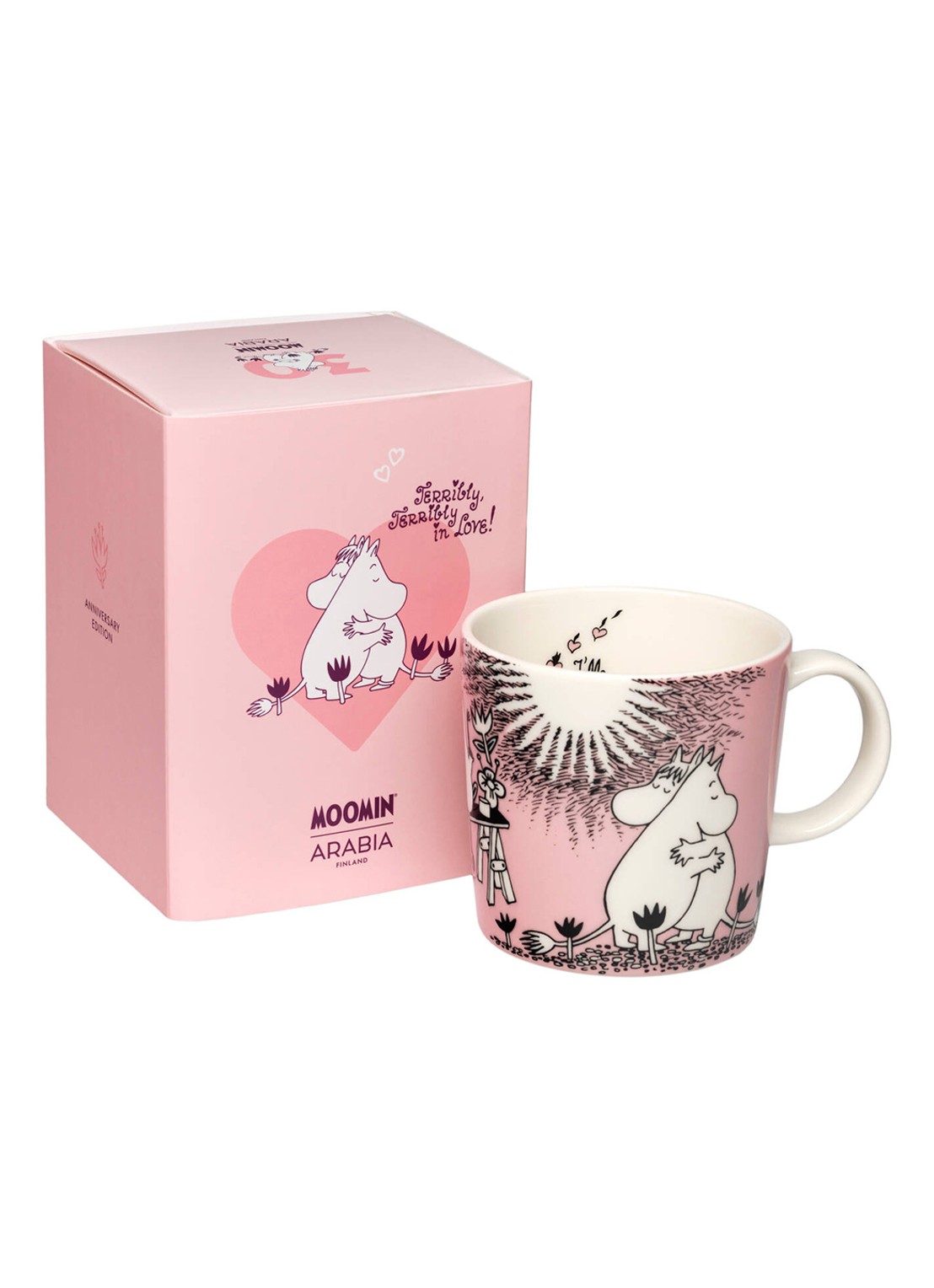 Moomin Arabia Moomin Love mok 30 cl - achterkant 3 roze