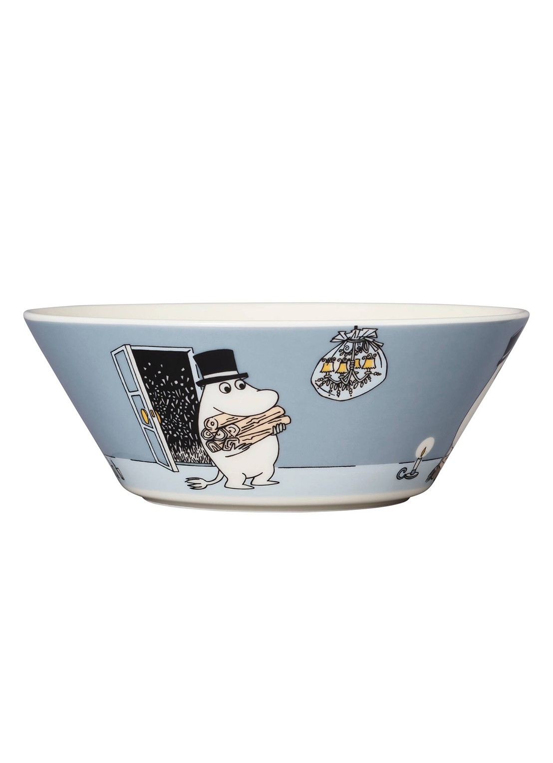 Moomin Arabia Moomin Moominpappa kom 15 cm - voorkant grijs