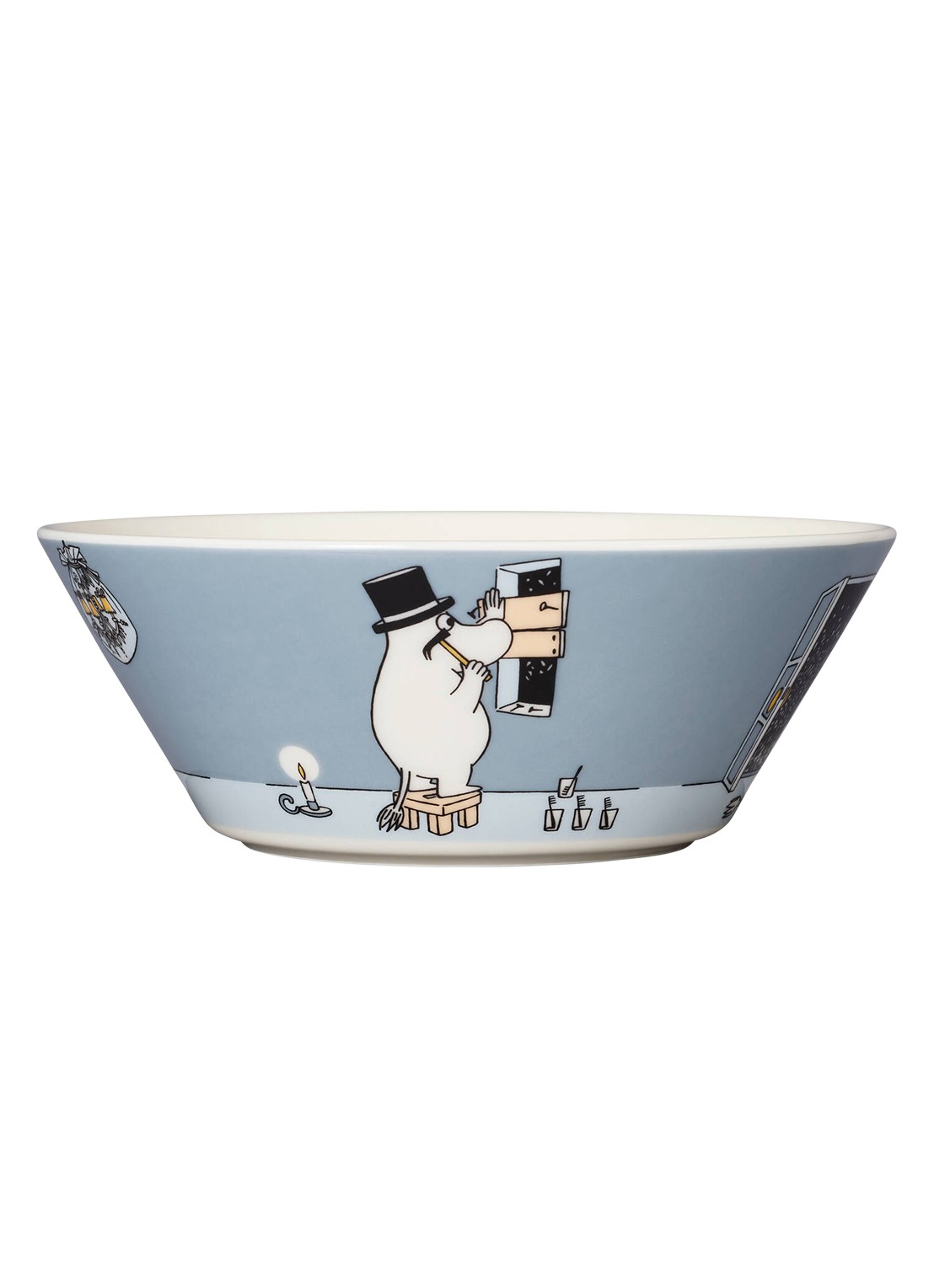 Moomin Arabia Moomin Moominpappa kom 15 cm - voorkant 2 grijs
