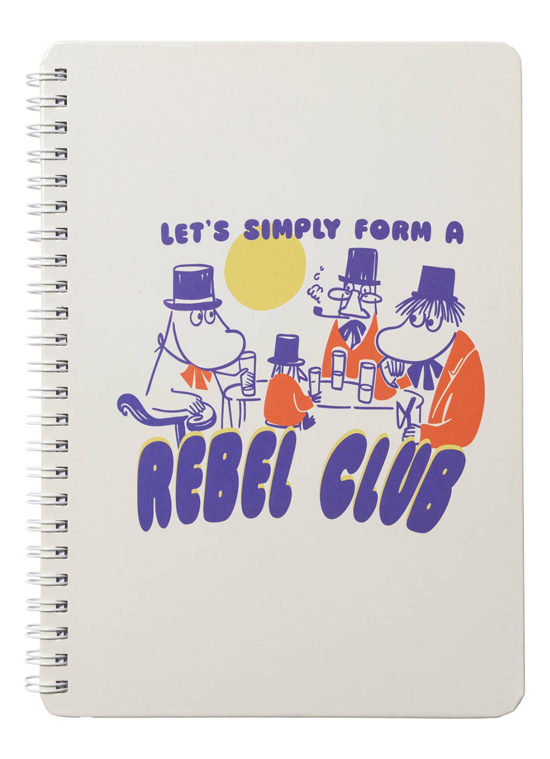 Moomin Arabia Moomin Rebel Club gelinieerd notitieboek  - voorkant 2 beige