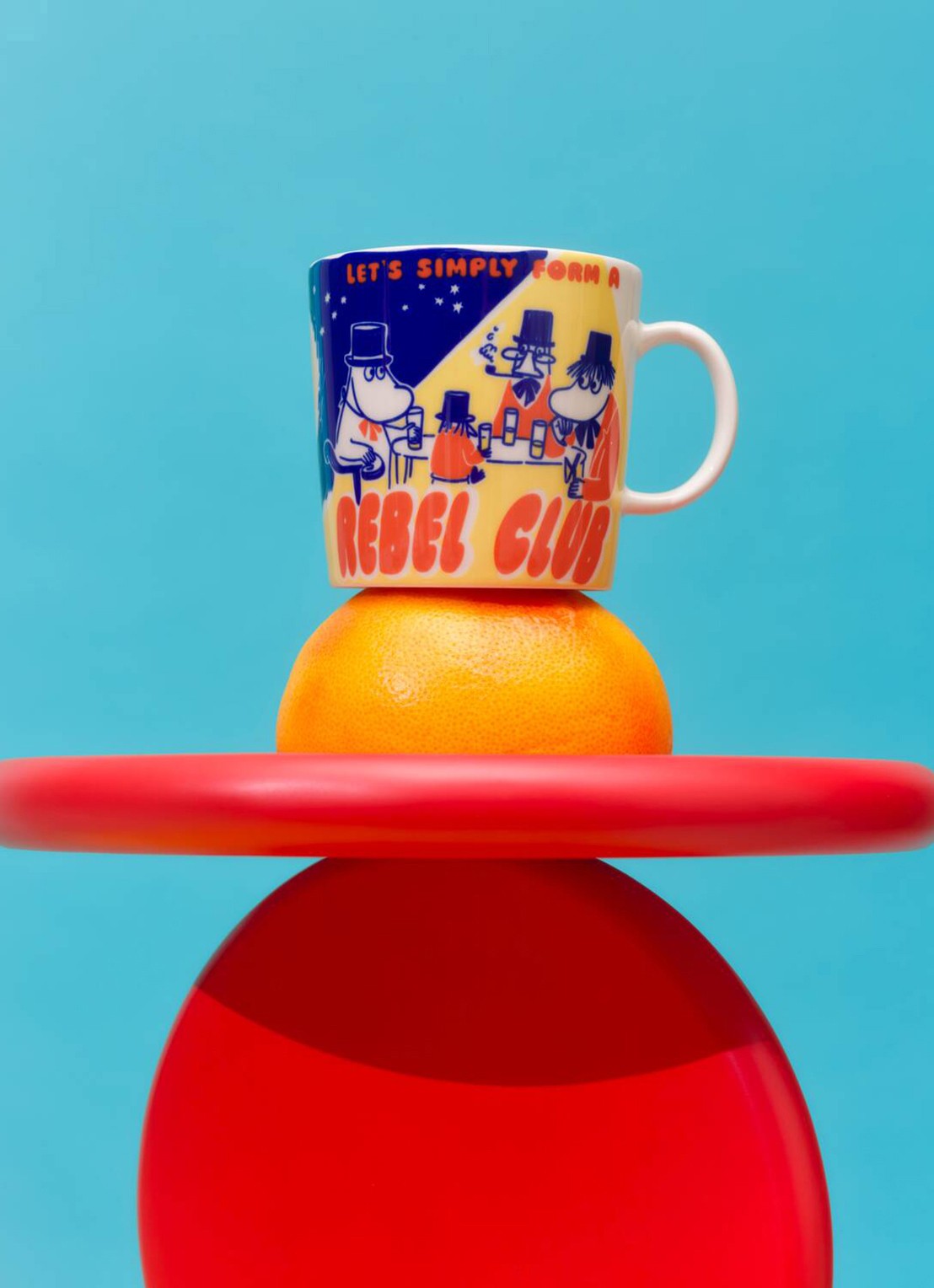 Moomin Arabia Moomin Rebel Club mok 40 cl - detail 2 blauw