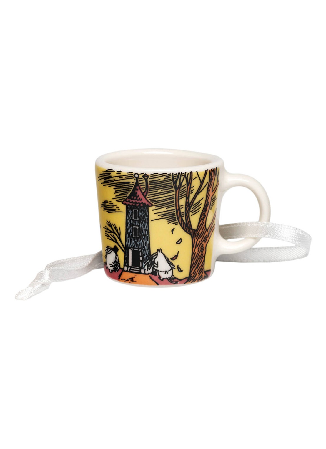 Moomin Arabia Moomin's Day mini mok 4,5 cm set van 4 - achterkant gebroken wit