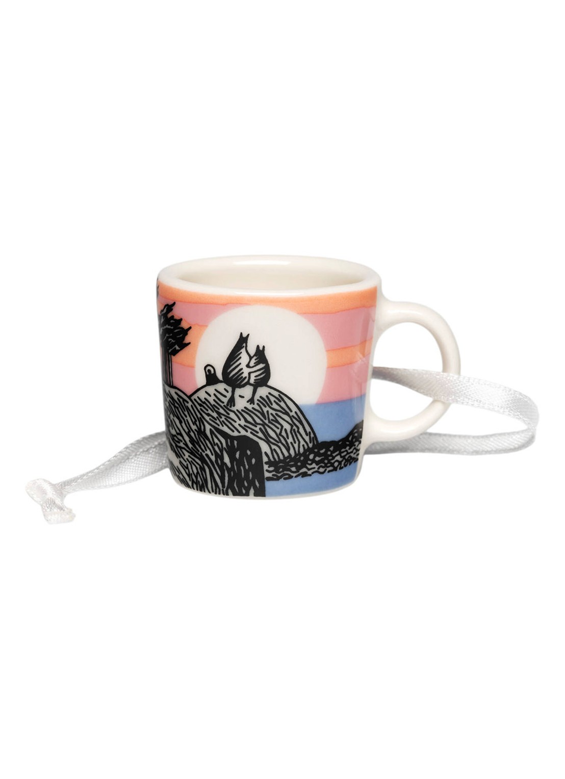 Moomin Arabia Moomin's Day mini mok 4,5 cm set van 4 - voorkant 3 gebroken wit