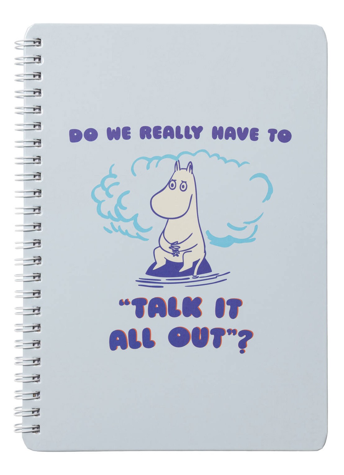 Moomin Arabia Moomin Talk it all Out gelinieerd notitieboek - voorkant 2 blauwgrijs