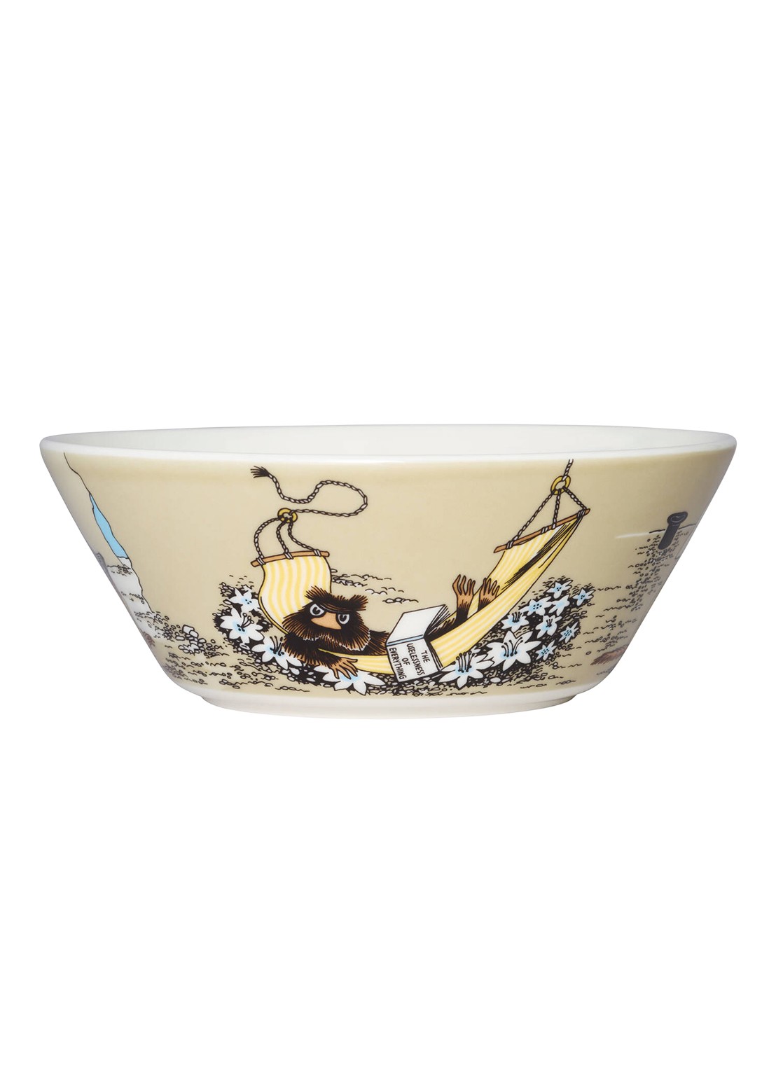 Moomin Arabia Moomin The Muskrat kom 15 cm - voorkant beige