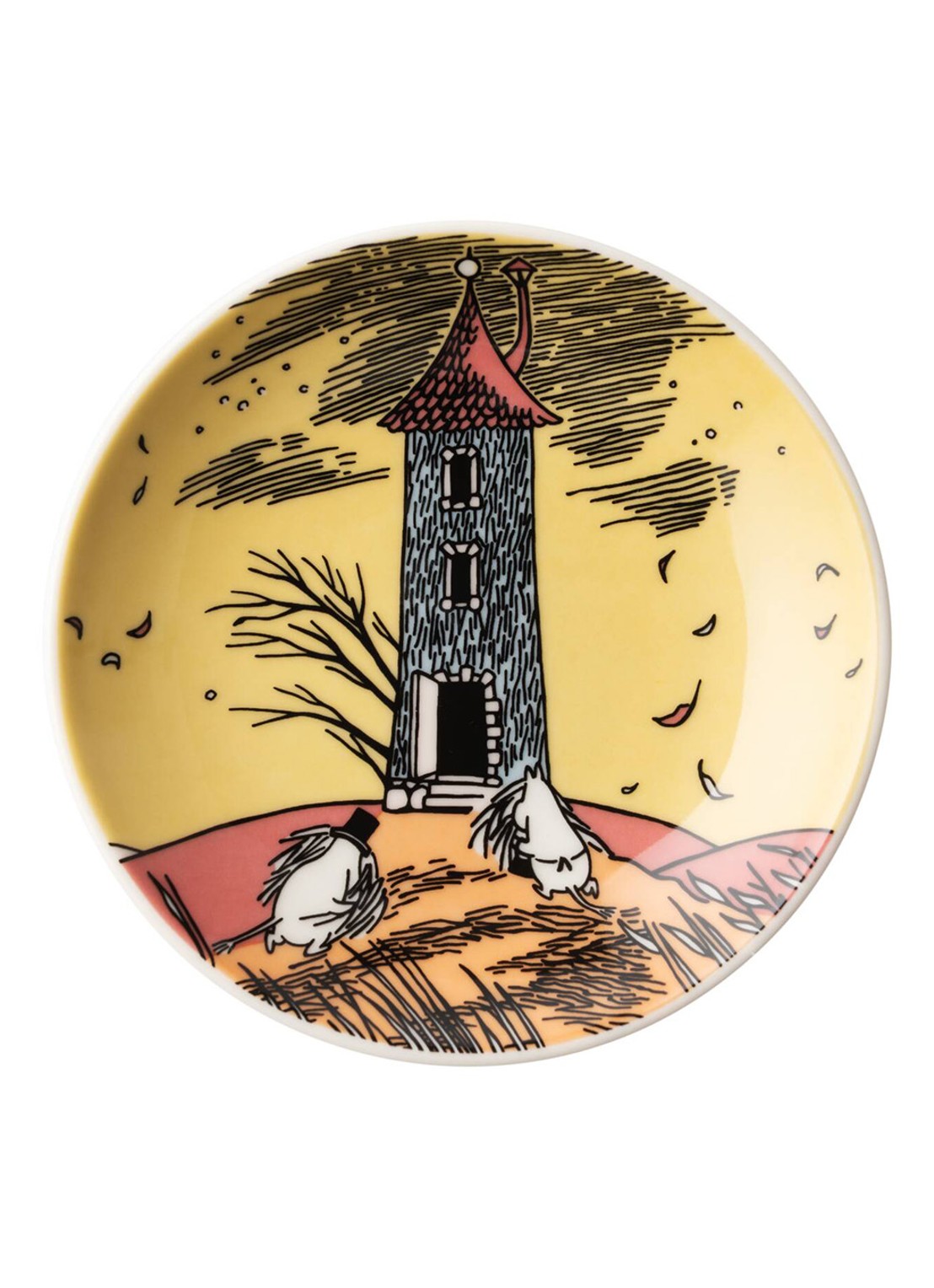 Moomin Arabia Moomins Day 2026 gebaksbordje 10,5 cm - voorkant 2 geel