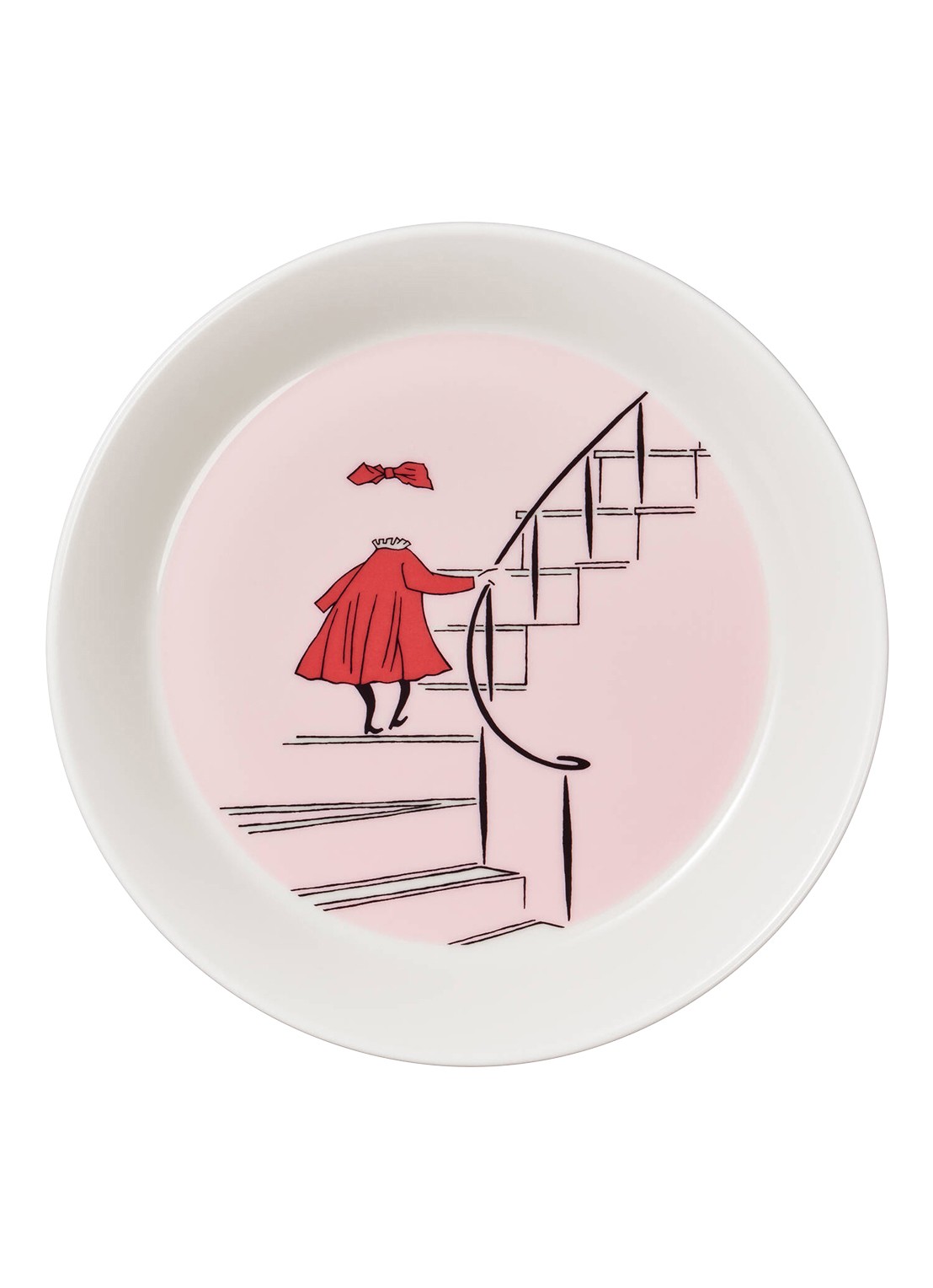 Moomin Arabia Ninny gebaksbordje 19 cm - voorkant lichtroze