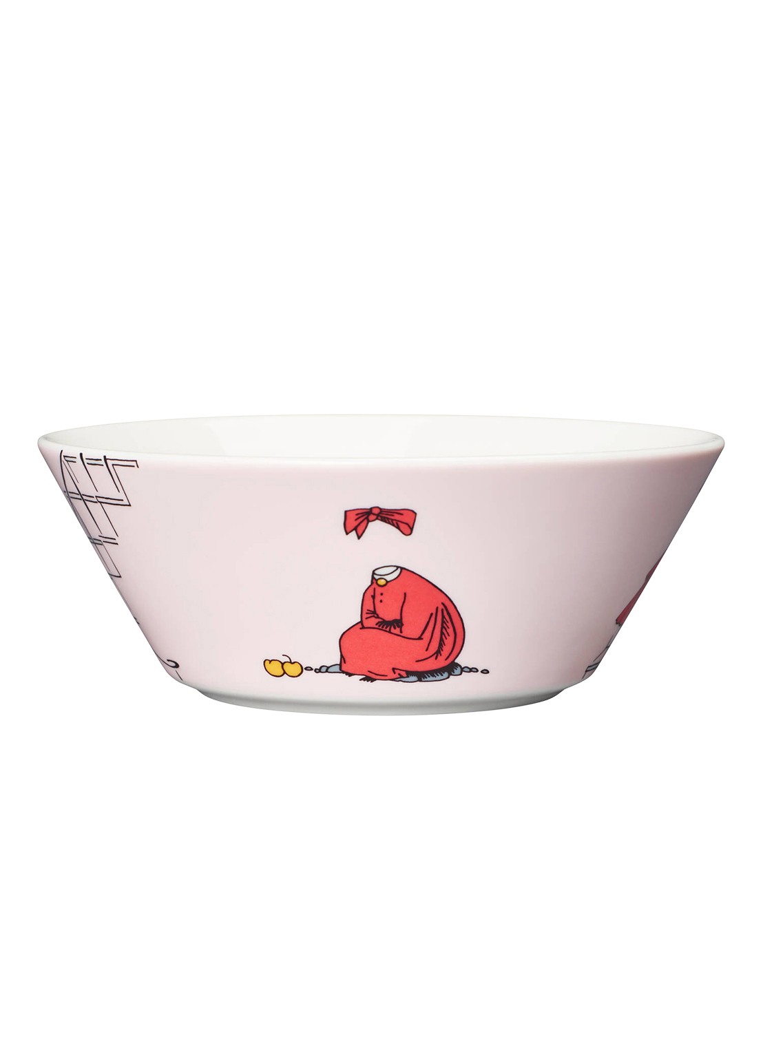 Moomin Arabia Ninny kom 15 cm - voorkant lichtroze