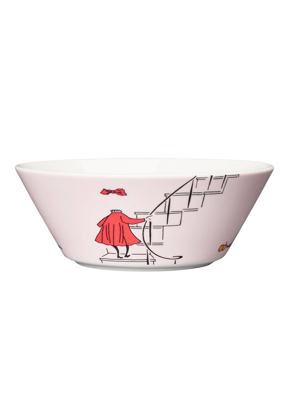 Moomin Arabia Ninny kom 15 cm - voorkant 2 lichtroze