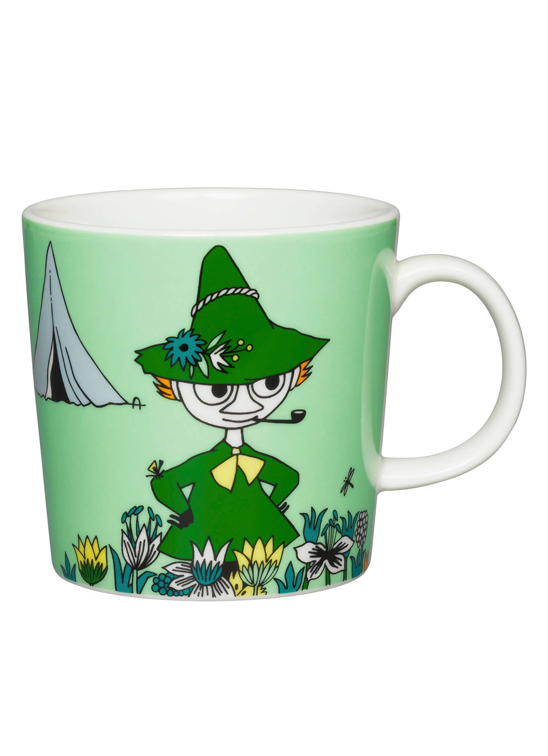 Moomin Arabia Snufkin Moomin kopje 30 cl - voorkant lichtgroen