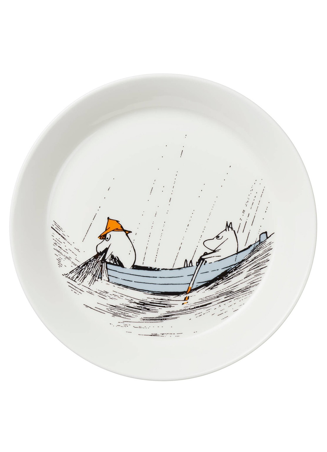 Moomin Arabia True To Its Origins Moomin gebaksbordje 19 cm - voorkant wit
