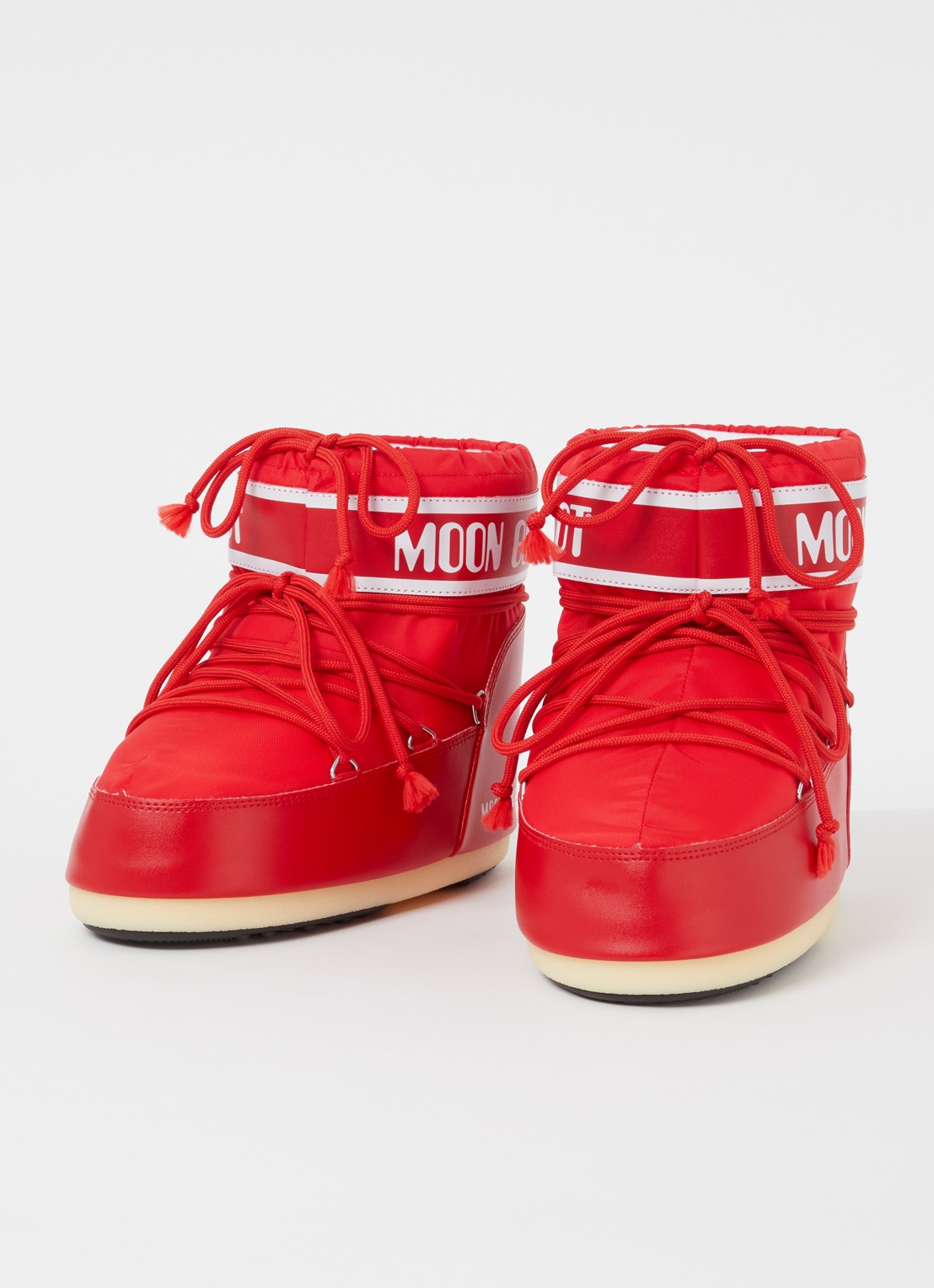 Moon Boot Icon Low Glance snowboot met waterafstotende coating  - detail rood