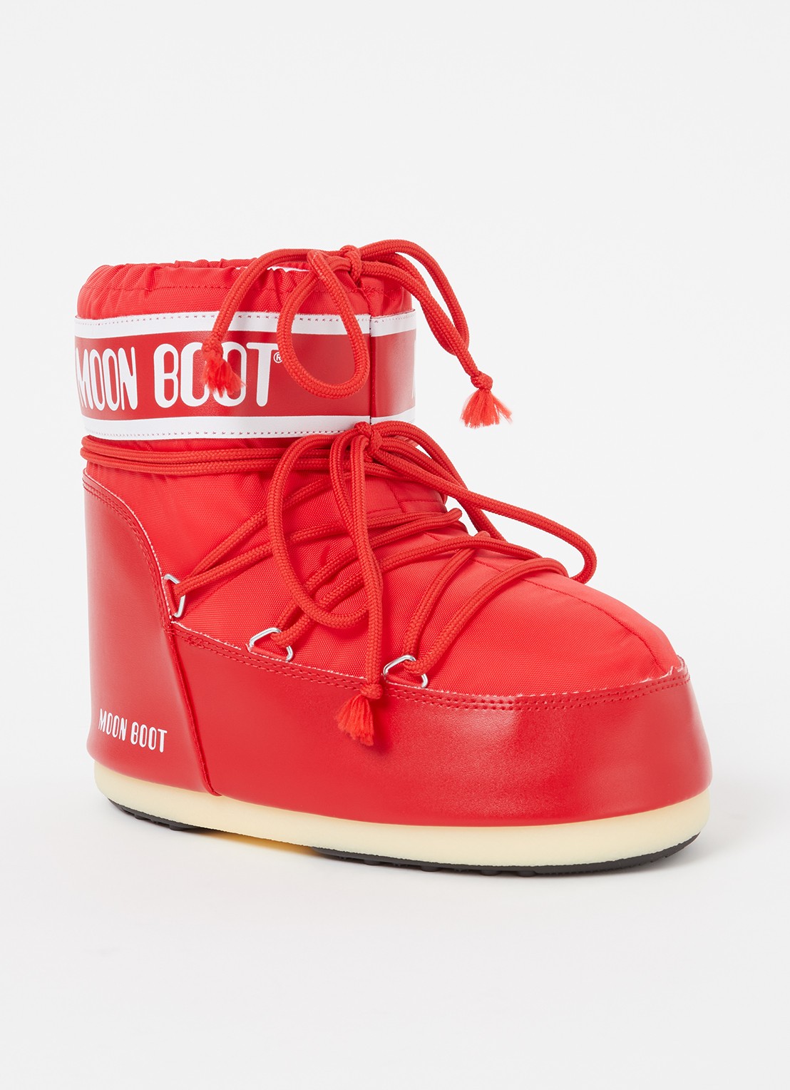 Moon Boot Icon Low Glance snowboot met waterafstotende coating  - voorkant 4 rood