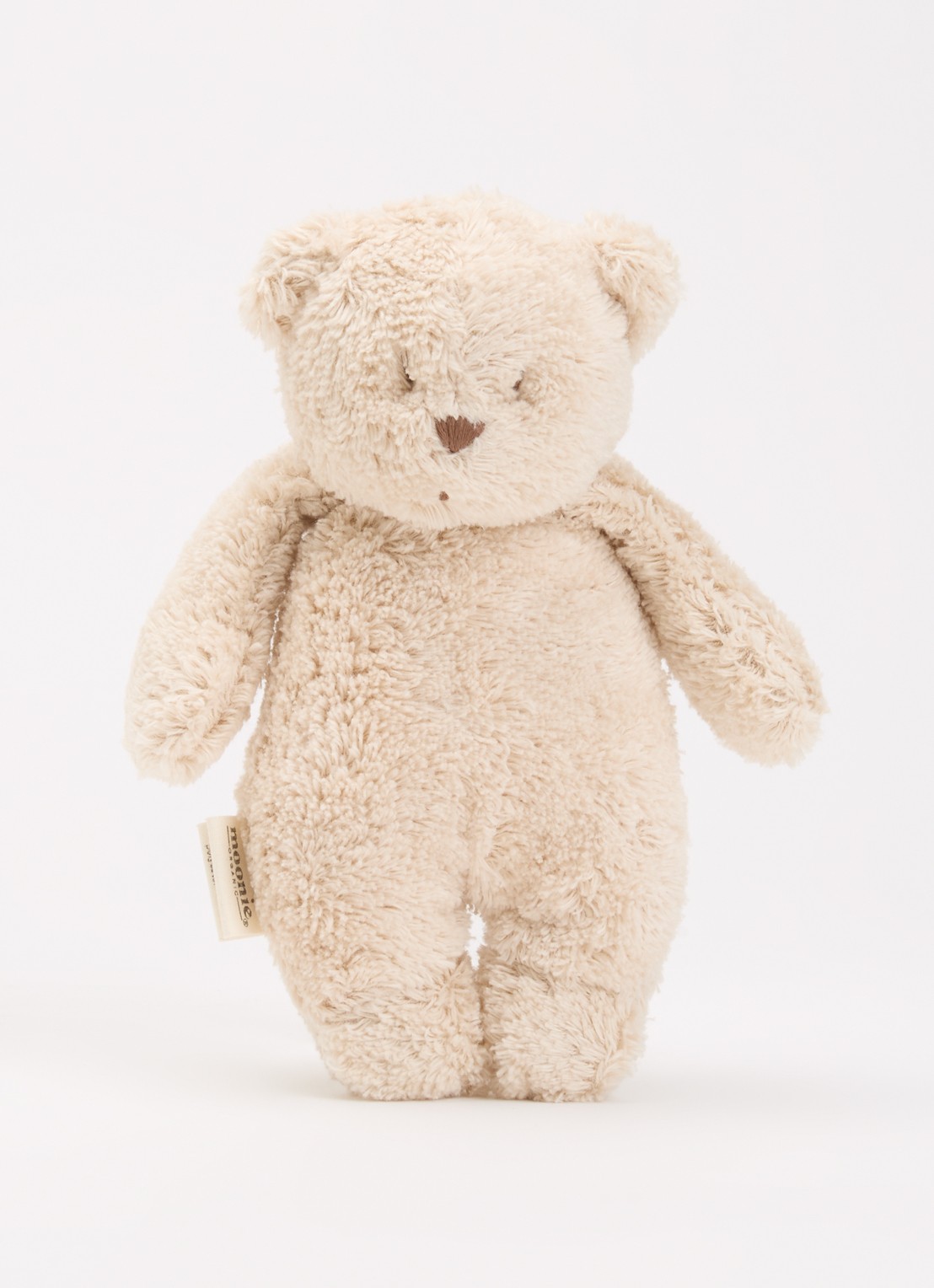 Moonie Sensory Little Teddy knuffel 20 cm - voorkant 2 gebroken wit